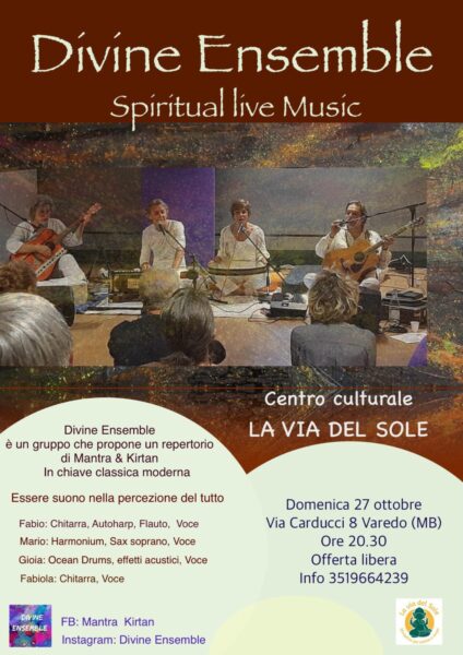 Concerto Kirtan a La via del sole con i Divine Ensemble